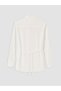 Özmarka New Season White Women's Shirt with Belted Waist - 6
