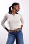 Beige Contrast Polo Collar Sweater 261107 - 6