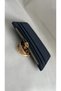 Wallet Women's Navy Blue Color Suede Card Holder Wallet – 4 Card Compartments, Zippered Coin Compartment, Attachable to Bags with Chain - 3