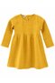 Wooden Button Children's Muslin Dress Mustard