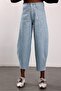 Light Blue Sequin Embroidered Barrel Jean 02111 - 3