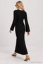 Textured Long Knitwear Dress 3311 Lki̇0078 Black - 5