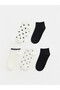 Alita City Lcw Dream Ecru Patterned 5-Piece Pack Women's Booties Socks with a Difference