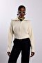 Cream Wide Collar Knitwear Cardigan - 5