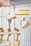 Wooden Swing Perch for Birds Natural Wood Cage Toy with Rope - 5