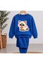 Team Sweatshirt Rain Cloud Printed Girls Boys Crew Neck - 2