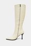 Doli Butter Yellow Matte Zipper Detail Pointed Toe Women's Heeled Boots - 5