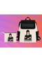 Wednesday College Model Side Pocket Cotton Premium Printed School Backpack Pen Holder Set