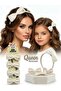 4-Piece Luxury Velvet Bow Special Design Comb Elastic Crown Hairpin Women's Children's Set Off-White