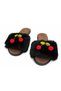 Women's Plush Fur Soft-Sole Lightweight Slippers with Cherry Details - 5