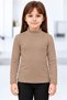 Girls Boys Ribbed Turtleneck Long Sleeve Basic Top 4-8 Years - 2