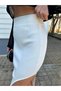 Elastic Waist High Waist Knitwear Skirt - 5