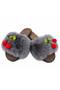 Women's Plush Fur Soft-Sole Lightweight Slippers with Cherry Details - 4