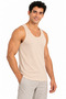 Men's Cotton Modal Thick Strap U-Neck Flexible Basic Undershirt - Black, White, and Skin Color Options Casual Undergarment - 4