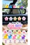 Car Interior Decoration Set of 10 Pastel Flowers & Mini Ducks Epoxy Decoration Set