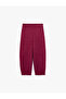 Textured Ankle-Length Barrel Pants with Elastic Waist