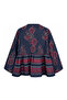 Women's Ethnic Pattern Balloon Sleeve Jacket - 2
