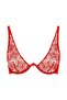 Losing My Mind Triangle Bra with Single Underwire, Deep Cut and Transparent Embroidered Design