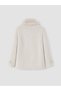 Ecru Fur Collar Women's Cashmere Coat - 8