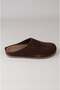 Seç 4203 Genuine Leather Men's Slippers Brown Suede