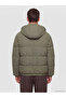 Ozmarka New Season Green Regular Fit Hooded Men's Puffer Jacket - 5