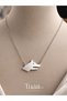 Turkish Style Bozkurt Figured Necklace Silver Color Steel Figure Lacquer Coated Chain - 3