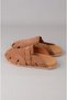 Seç 4204 Genuine Leather Men's Slippers Tan Suede - 5