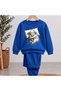 Team Sweatshirt Sleepy Rabbit Printed Girls Boys Crew Neck Sweatshirt