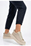 Riko Beige Leather Laced Sports Shoes - 2