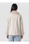 Ecru Fur Collar Women's Cashmere Coat - 3