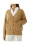 Women's Casual Oversize Cardigan - Brown - 5
