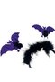 Halloween Costume Set 120 cm Black Cape Purple Bat Swinging Crown 2 Pieces - 4