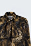 Patterned Scarf Shirt - Brown - 5