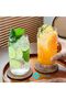 طقم أكواب زجاجية شفافة على شكل علبة للمشروبات سعة 500 مل مكون من 4 قطع - 4