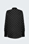 Polka Dot Patterned Scarf Shirt - Black - 5