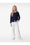 Long Sleeve Viscose Blend Shirt Collar Knit Sweater