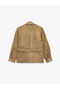 Classic Collar Long Sleeve Belted Faux Suede Jacket - 2