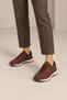 Women's Brown Suede Detailed Retro Sneaker Comfortable Sole Casual Sports Shoes - 6