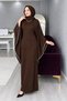 Ferace Abaya Yarasa Kimono Sleeve Textured Dress - 2