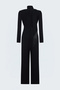 Tassel Scarf Crepe Jumpsuit - Black - 6