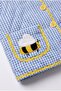 Girl's Blue Gingham Vest with Bee Embroidery - 3
