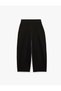 High Waist Pocketed Ankle Length Balloon Fit Barrel Pants - 2