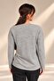 Women's V-Neck Floral Motif Long Sleeve Lycra Viscose Blouse - 4