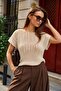 Women's Mercerized Transparent Low Sleeve Blouse - 2