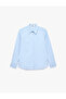 Classic Collar Cotton Blend Buttoned Long Sleeve Basic Shirt