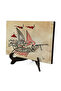 Ashab-I Kehf Names in Ship Shape Printed Wooden Tabletop 10X15 Kdg-11