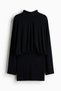Batwing-sleeved tie-detail dress - 6