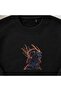 Neon Lightning Samurai Warrior Embroidered Crew Neck Sweatshirt Unisex