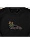 Floral Skeleton Hand Embroidered Crew Neck Sweatshirt Unisex