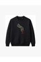 Neon Colored Pistol Revolver Embroidered Crew Neck Sweatshirt Unisex - 2